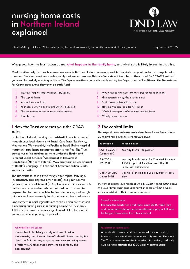 Nursing Home Costs in NI Explained cover